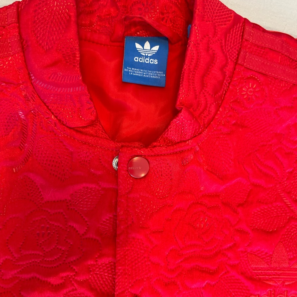 ADIDAS Red Floral Track Jacket